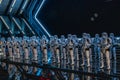 Storm Troopers in Star Wars: GalaxyÃ¢â¬â¢s Edge Attraction in Disneyland Royalty Free Stock Photo